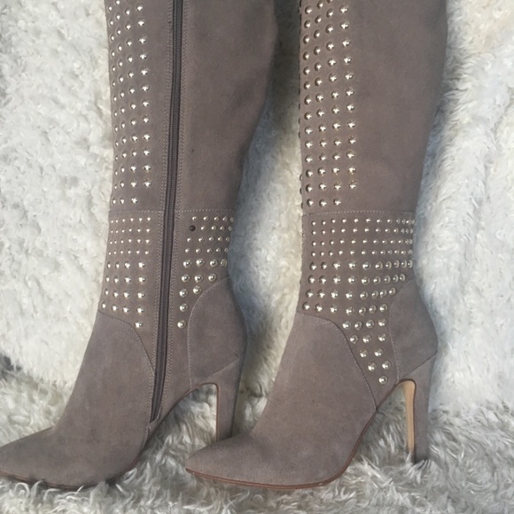 COPY - NEW Suede Fergie Danica Leather Stud Boots - Picture 5 of 8